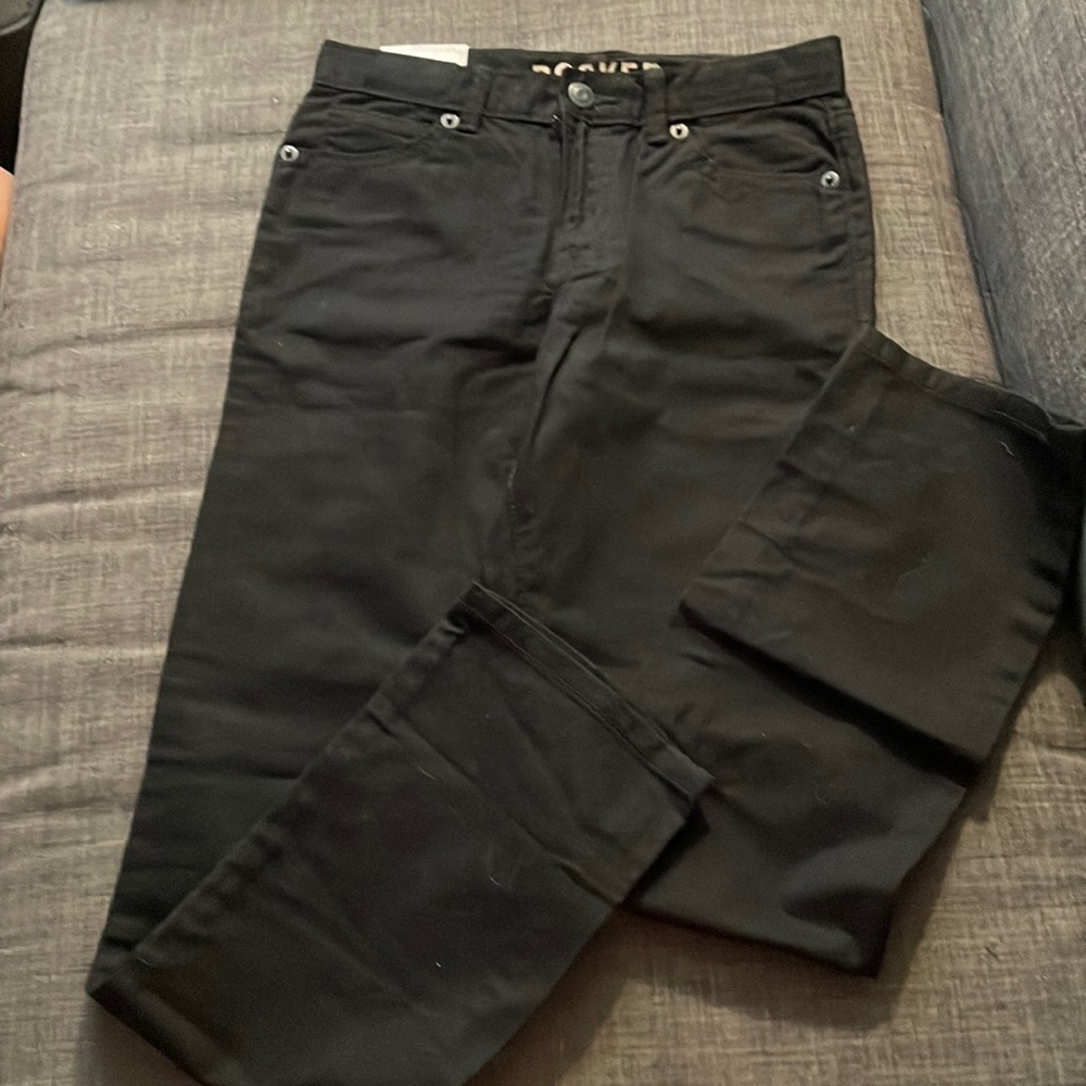 Boys Crazy 8 size 12 black denim rocker jeans